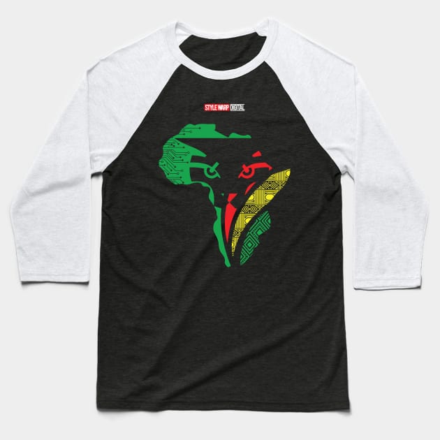 Wakandan Embodiment Baseball T-Shirt by StyleWarpDigital